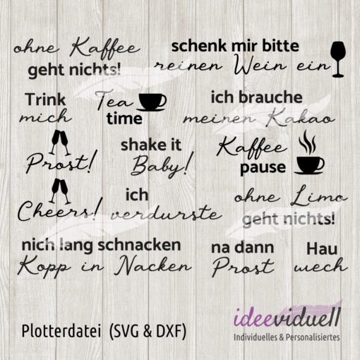 Plotterdatei Trinksprüche ideeviduell