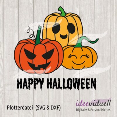 ideeviduell Plotterdatei Halloweenkürbisse