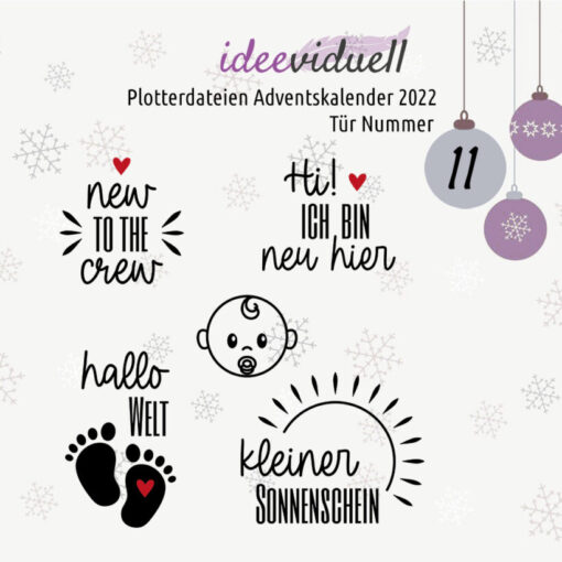 Plotterdateien Adventskalender ideeviduell Tür 11