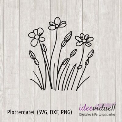 ideeviduell Plotterdatei Blumenwiese