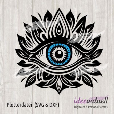 Ideeviduell Plotterdatei Mandala Auge